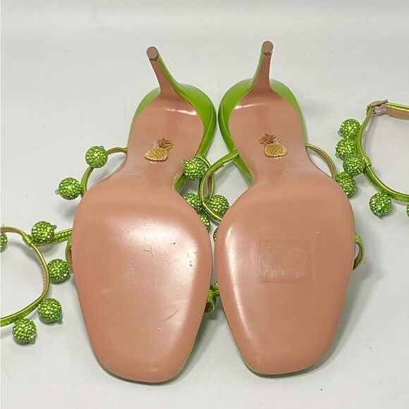 Aquazzura Cha Cha Cha Metallic Leather Sandals size 39 - Picture 13 of 14